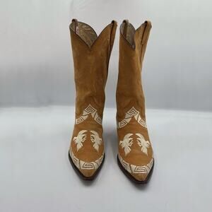 Rudel Camel Embroidered Pointed Men's Vintage Western Cowboy Boots Sz 29.5EE